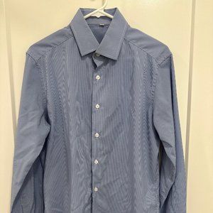 State and Liberty Blue Athletic Fit Shirt (Size: M)